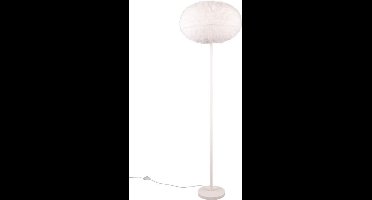 REALITY FURRY - Vloerlamp - Zand - excl. 1x E27 10W - Voetschakelaar