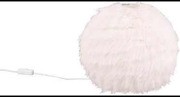 REALITY FURRY - Tafellamp - Zand - excl. 1x E14 10W - Snoerschakelaar