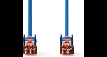 CAT6 Netwerkkabel - RJ45 Male - RJ45 Male - S/FTP - 5.00 m - Rond - LSZH - Blauw - Label