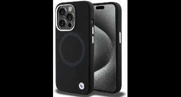 BMW Silicone Back Case (MagSafe Compatible) - Geschikt voor Apple iPhone 15 Pro Max (6.7") - Zwart