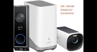 eufy Security Video Doorbell E340 + HomeBase 3 + eufyCam 3 - Bundelvoordeel
