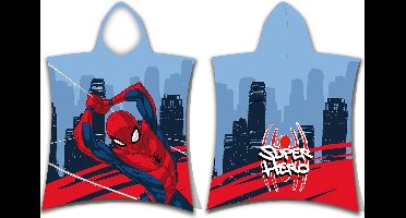 SpiderMan Poncho / Badcape, Superhero - 50 x 115 cm - Katoen