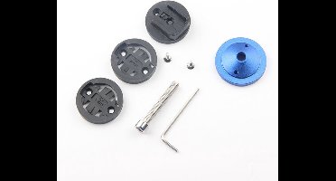 Qatrixx GPS Stem Mount - Top Cap - Fiets Houder - Garmin Edge Gps Houder - Blauw