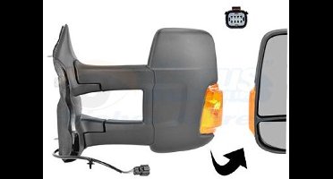 VanWezel 1991827 - Rétroviseur éléctrique complet gauche pour Ford Transit (2t) de 03/2014 à maintenant
