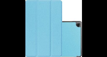 Hoes - Geschikt voor Samsung Galaxy Tab A9 Plus - Dun & Stevig - Trifold Bookcase - Hard Cover - Hardcover Book Case - Tablet Hoesje - Lichtblauw