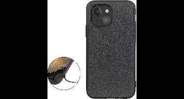 Casecentive Shockproof Leren back case iPhone 13 Mini zwart