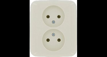 Busch & Jaeger 2-voudig Stopcontact Reflex SI Crème