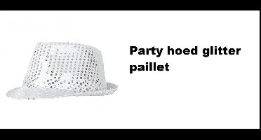 Party hoed glitter paillet zilver - Glitter and glamour Gala thema feest evenement festival party