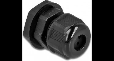 Kabelwartel PG9 voor ronde kabel met vier kabelinvoer zwarte 2 stuks