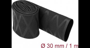 19596 - Heat shrink tube - Black - Polyolefin - 100 cm - 3 cm - 1 pc(s)