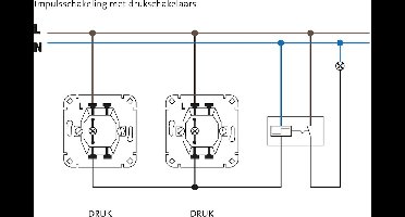 Kopp set sokkel impulsschakelaar + shuttle dimmer LED/halogeen 250w (504300008-250w) - drukcontact