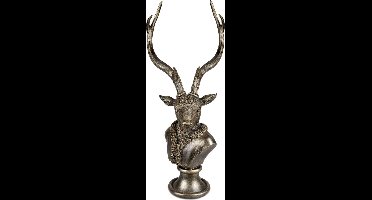 Boltze - Hert - Goud - op voetstuk - Polyserin - 52x25x20cm - Decoratie