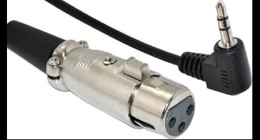 XLR (v) - 3,5mm Jack (m) haaks audiokabel - 1,8 meter