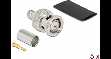 BNC -plug voor het krimpen van RG59 met bijpassende krimpbuis