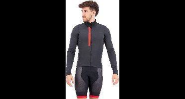 Castelli Entrata Thermal Jersey - Light Black/Red