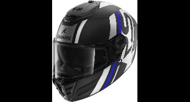 Shark Spartan RS Carbon Shawn Mat Carbon Blauw Zilver DBS Integraalhelm L