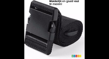 *** 180cm Verstelbare Kofferriemen - Geschikt voor iedere Koffer - Zwart - van Heble® ***
