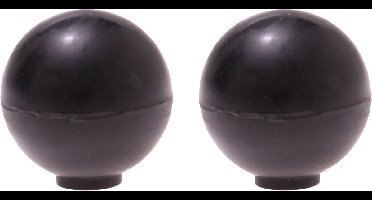 Protect-it Deurstopper/deurbuffer Golf - 2x - D35mm - rubber - zwart