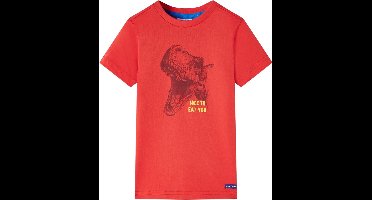 vidaXL - Kindershirt - 104 - rood
