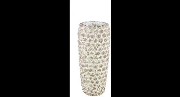 PTMD Bloempot Ruis - 22x22x50 cm - Cement - Creme