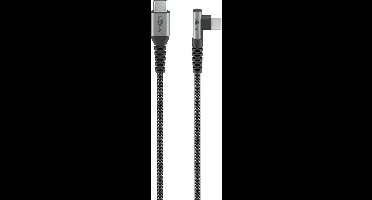 Goobay USB-C naar USB-C haaks (links/rechts) kabel - USB2.0 - tot 60W / nylon - 0,50 meter