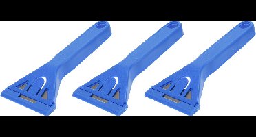 FX Tools Glasschraper - 3x - verfkrabber - verwisselbaar blad - kunststof handvat en beschermkap - universeel