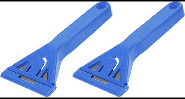 FX Tools Glasschraper - 2x - verfkrabber - verwisselbaar blad - kunststof handvat en beschermkap - universeel