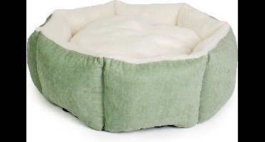 Duvoplus - Dierenkussen - Hond - Mand Hexa Velvet L - 80x80x28cm Groen - 1st