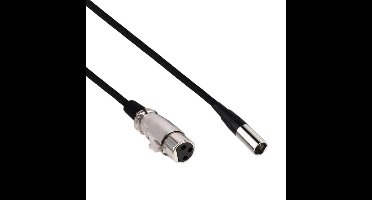 Mini XLR (m) - XLR (v) audiokabel / zwart - 1,5 meter