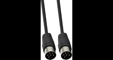 DIN 6-pins audio video kabel / zwart - 1,5 meter