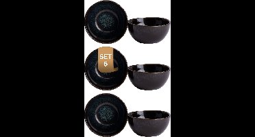 Palmer - Eccentric - Schaal - Kom - 6 stuks - 26 cl - ø 11 cm - Blauw - Stoneware - Bordenset