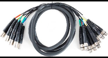 MUSIC STORE MC-08 8-voudig Multicore 3m XLR-female / XLR-male - Multicore kabel