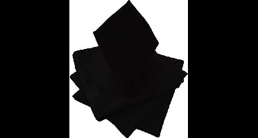 stoffen servet tafelkleed 4 stuks 100% katoen collectie concept, kleur en grootte naar keuze (stoffen servet set van 4 - 45x45cm, zwart)