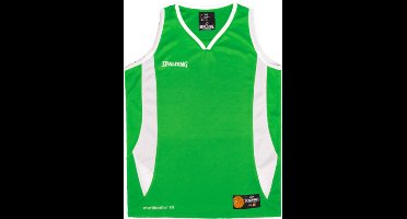 Spalding Jam Basketbalshirt Heren - Groen / Wit | Maat: L