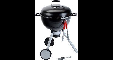 Klein Toys Weber speelgoedbarbecue - kolen, aansteker, vleesrooster, rooster voor de kolen, barbecuetang en etenswaar - incl. licht- en geluidseffecten - zwart