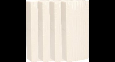 Luchtbevochtigers/waterverdampers radiator - 8x stuks - wit - aardewerk - L7,5 x H17,5