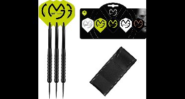 Michael van Gerwen Dartpijlen - Black - 23 gram - Multipack 5 Sets Dart Flights - Dart Shafts - Darts - Cadeau