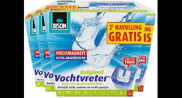 4x Bison Vochtvreter + 1 Navulling Neutraal 2 x 450 gr