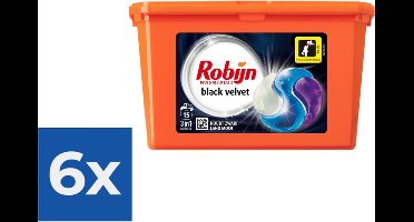 Robijn Wascapsules 3-in1 Black Velvet 15 stuks - Voordeelverpakking 6 stuks