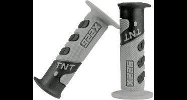 Handvat Set Zwart / Grijs Cross (Tnt) Universeel Scooter / Schakelbrommer