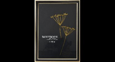 H&S Collection Fotolijstje voor een foto van 21 x 30 cm - zwart/goud - luxe uitstraling