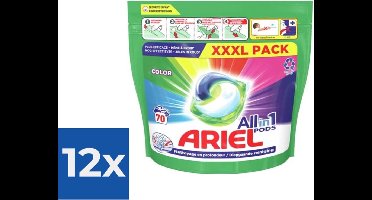 Ariel Prof Allin1 Pods Color - 70 Wasbeurten - Voordeelverpakking 12 stuks