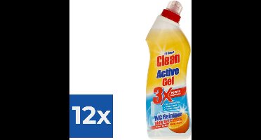 At Home Clean Active Gel Lemon Toilet Reiniger - 750 ml - Voordeelverpakking 12 stuks