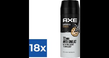 AXE Deo Spray 72H Dry - Leather & Cookies - 150 ml - Voordeelverpakking 18 stuks