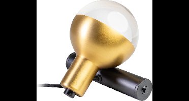 ETH Drop wandlamp/tafellamp 1xGU10 zwart/mat messing