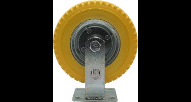 Bokwiel massief, Zwenkwiel, PU wiel, 2.50-4, 210mm diameter