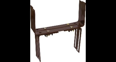 Geli Verstelbare muurbeugels - 2x - metaal - balkon haken - 12 t/m 23,5 cm - bruin