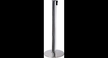 Afzetpaal Flexi Chroom met 2,7 M Trekband Zwart - Syna BBCHROME