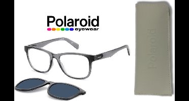 Leesbril Polaroid PLD0030 Met Zonneclip-Gray-+3.00