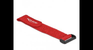 Haak-en-lus kabelbind met lus l 190 x w 25 mm rode 5 stuks